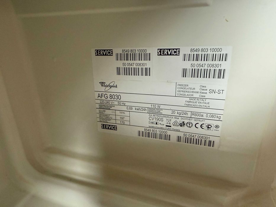 Zamrażarka szufladkowa Whirlpool AFG 8030 - 170 litrów