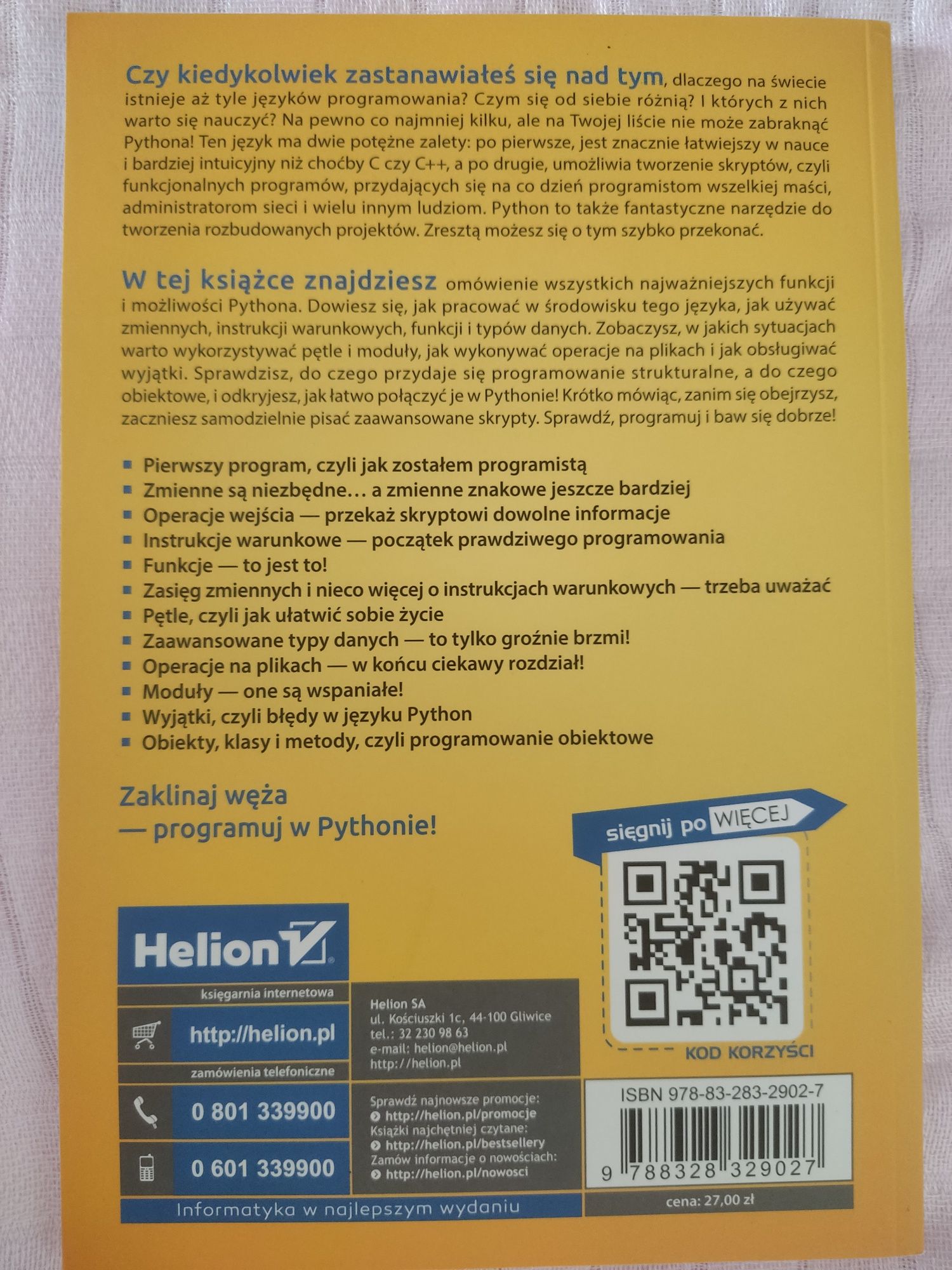 "Python na start! Programowanie dla nastolatków" M. Wiszniewski