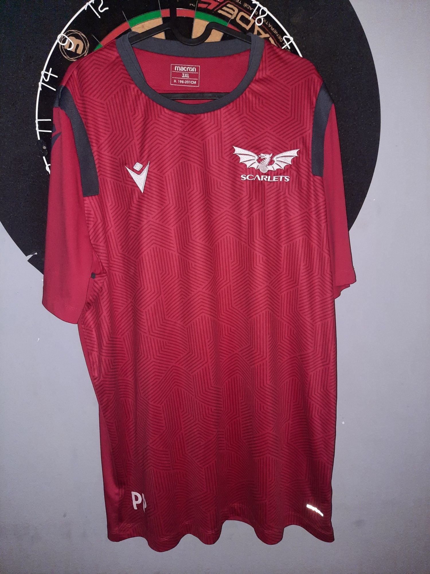 koszulka piłkarska rugby union Scarlets, Walia, Macron 3XL