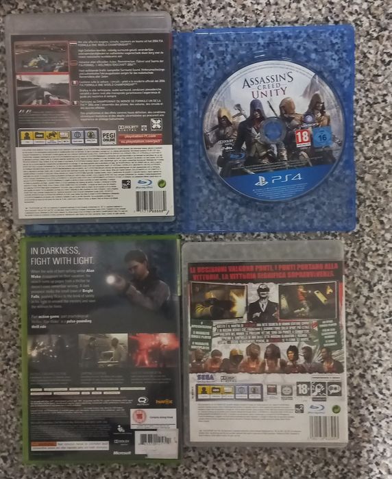Conjunto de 4 jogos Playstation 3/4/Xbox 360