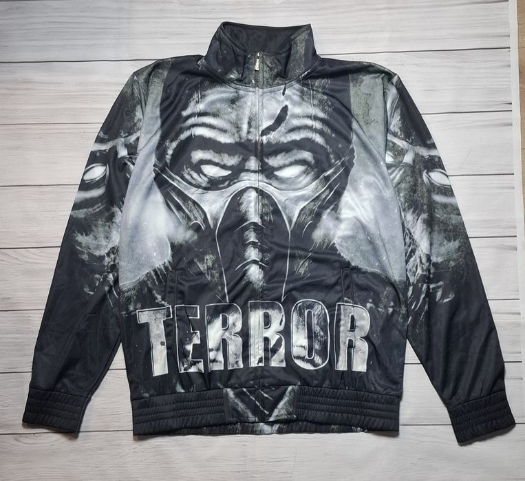 Bluza męska Terror, na suwak, bez kaptura, zip, logo, oldschool