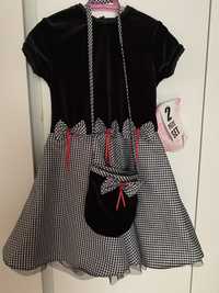 Nowa elegancka sukienka z torebką dla czterolatki