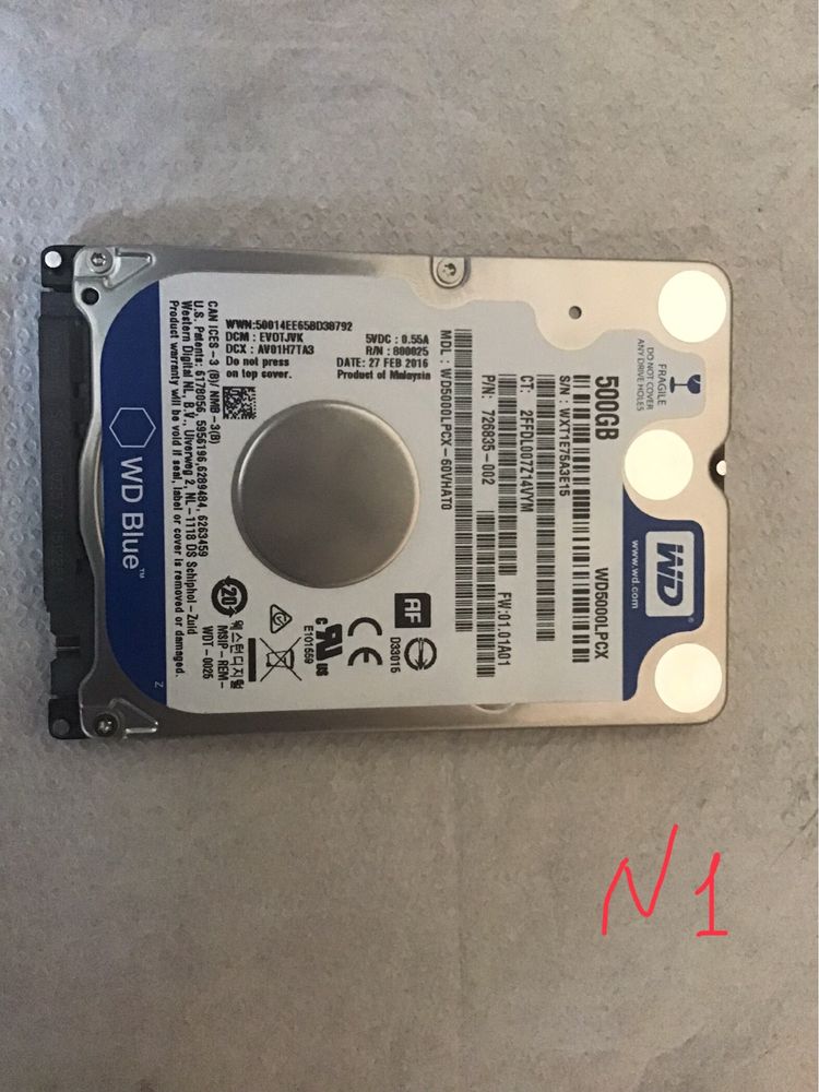 HDD WD5000LPCX б/в