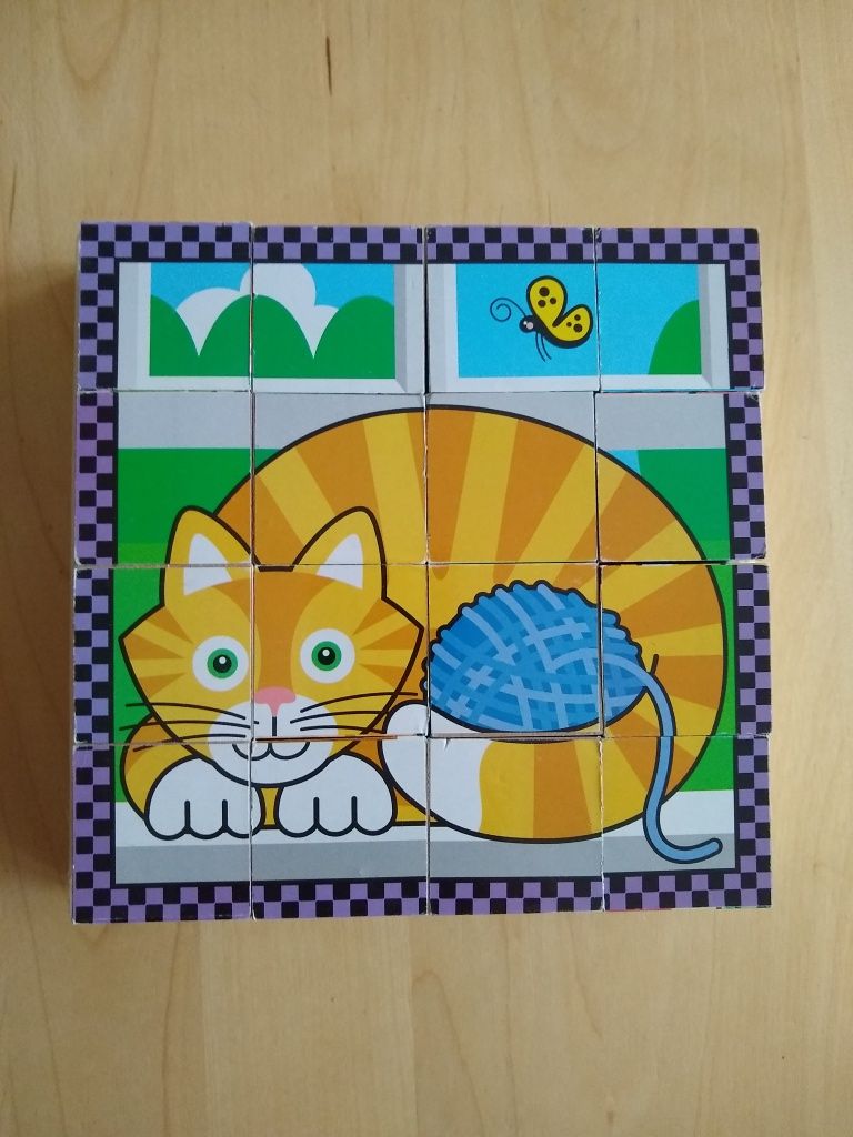 Układanka Zwierzęta - Drewniane Puzzle 16 Kostek 3+ - Melissa & Doug