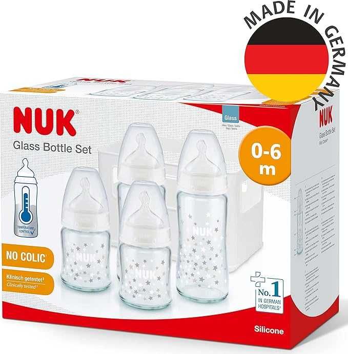 Zestaw startowy szklanych butelek dla niemowląt NUK