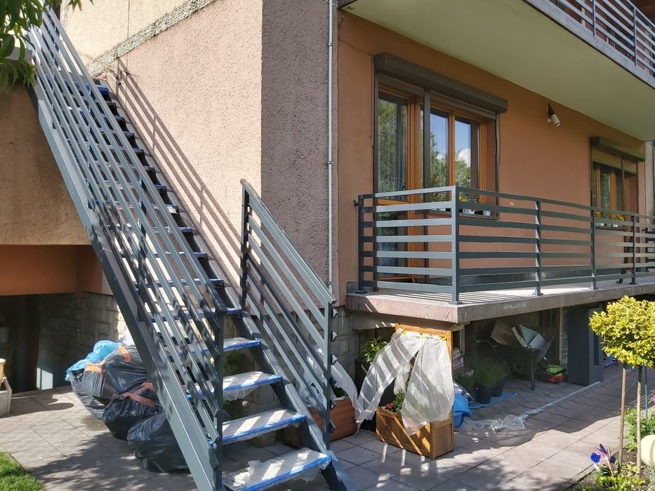 Balustrada balkonowa 80x20 ocynk malowany proszkowo