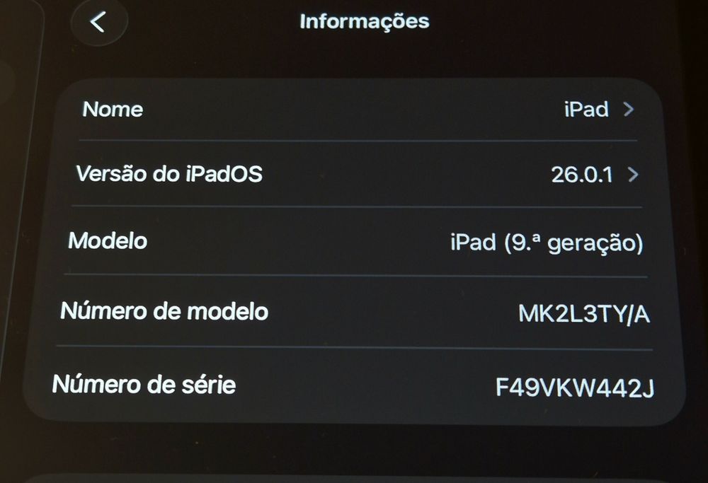 IPAD 9a geração, 64GB excelente estado