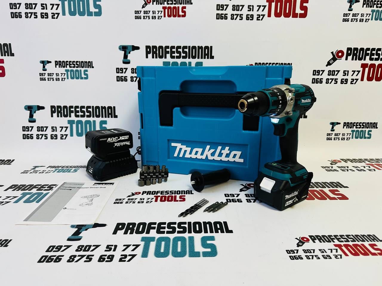 Акумяторний Шуруповерт Makita DHP485 36/5A Аккумуляторный Шурупокрут