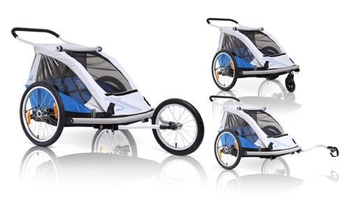 XLC croozer Przyczepka rowerowa dla 2 dzieci DUO 3w1 +wózek+ jogger