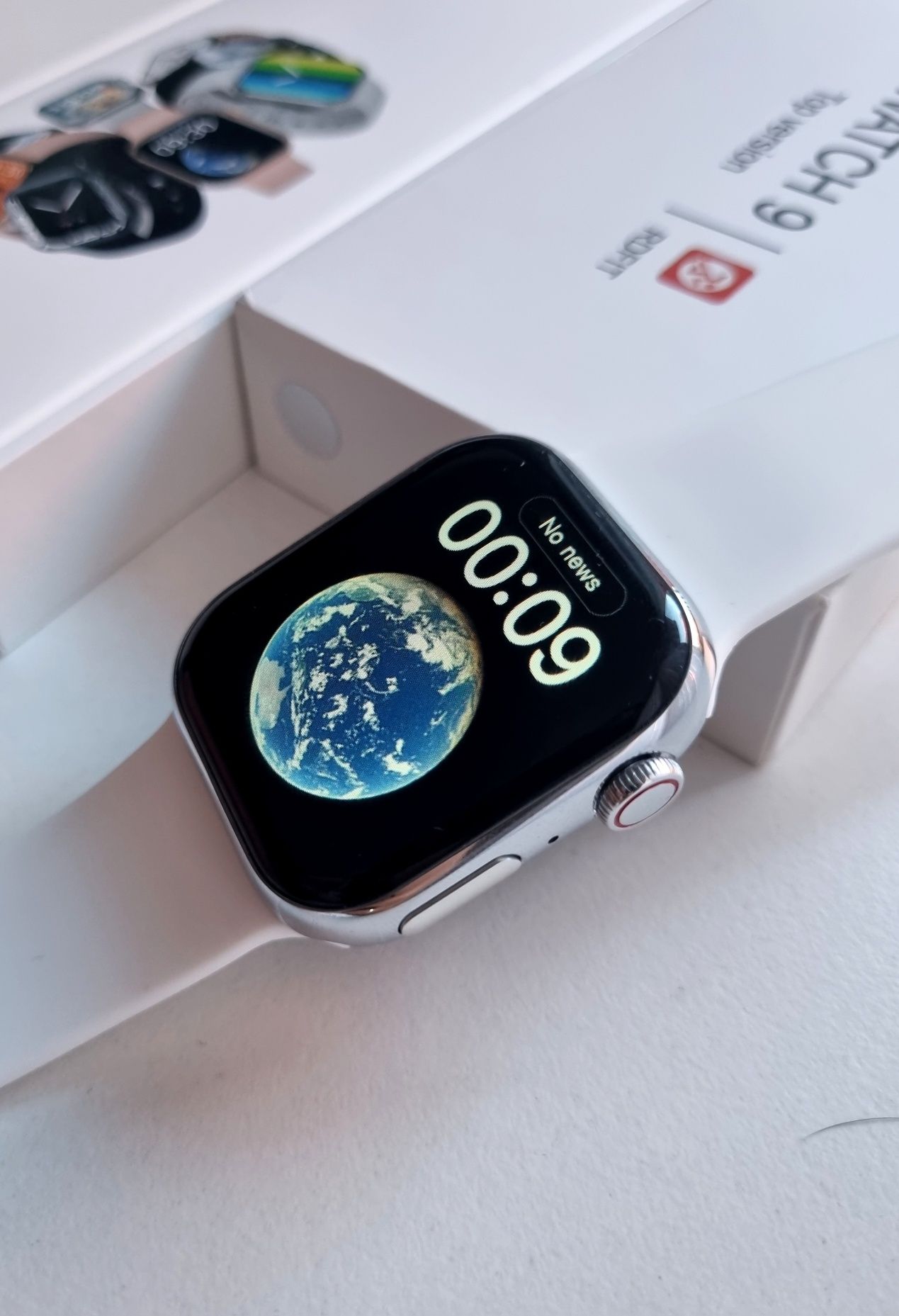 Smartwatch 9 top srebrny