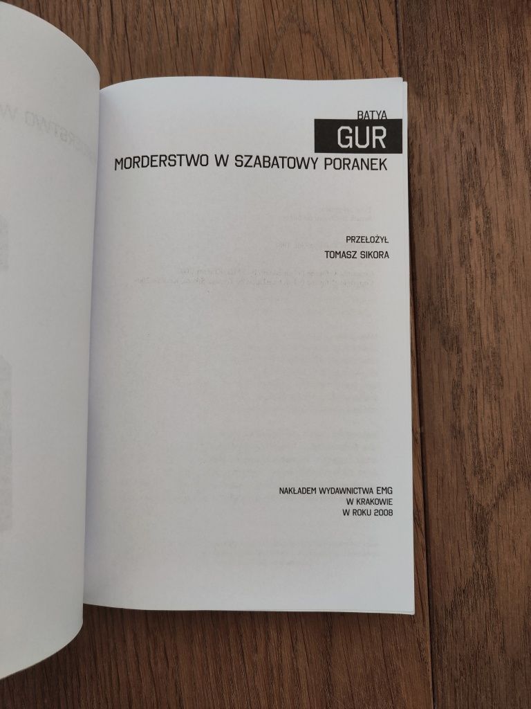 Batya Gur - Morderstwo w szabatowy poranek