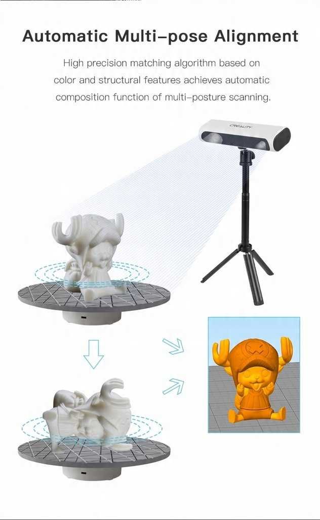 Skaner 3D CREALITY CR-Scan 01 ze stołem obrotowym do drukarek 3D