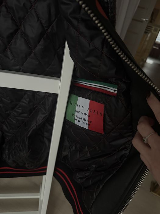 бомбер Philipp Plein с принтом Money and python.