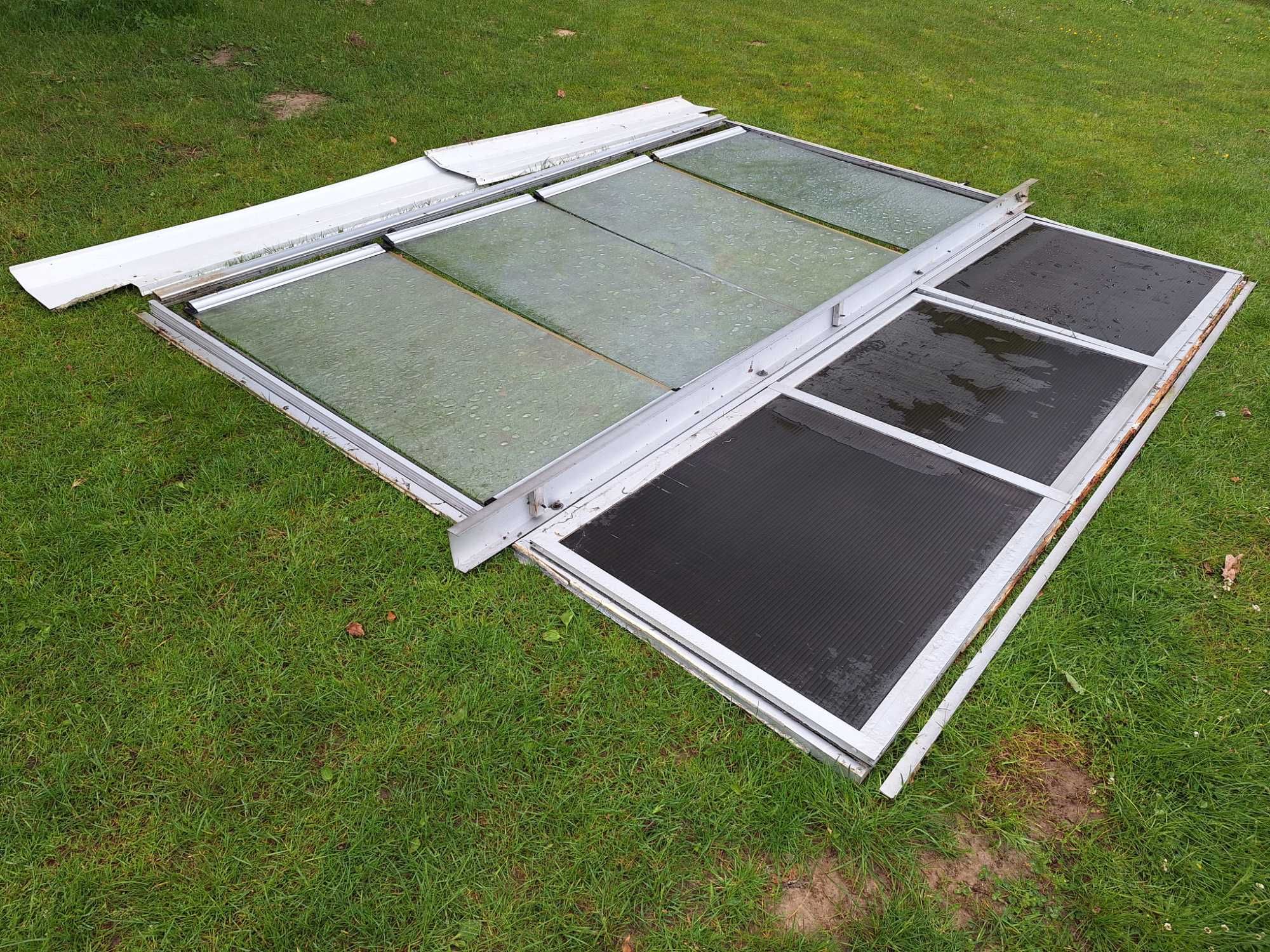 Aluminiowa zabudowa balkonu, okno (310cm x 250cm) SYSTEM BEZ RAMOWY