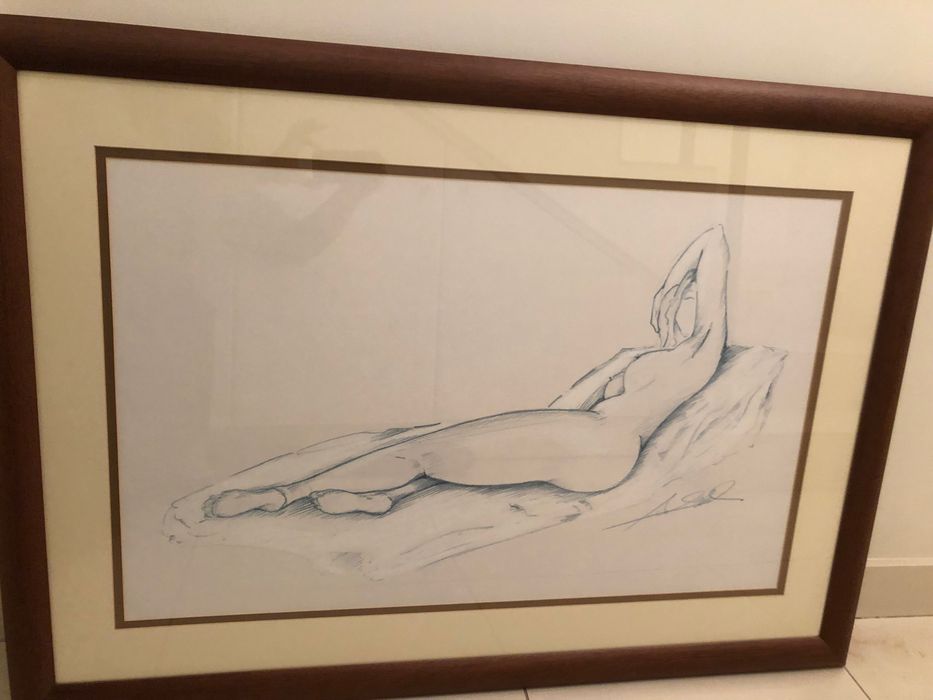 Quadro mulher moldura