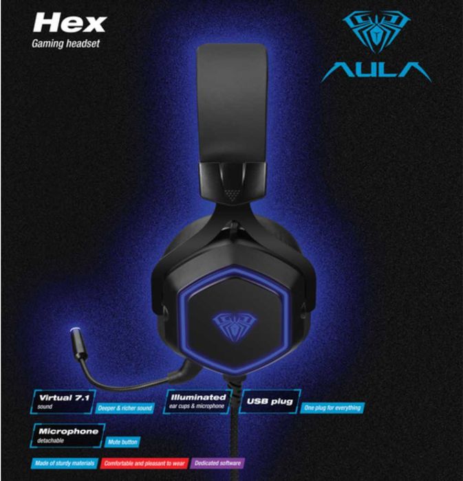 Навушники Aula Hex 7.1 Black (6948391235080)