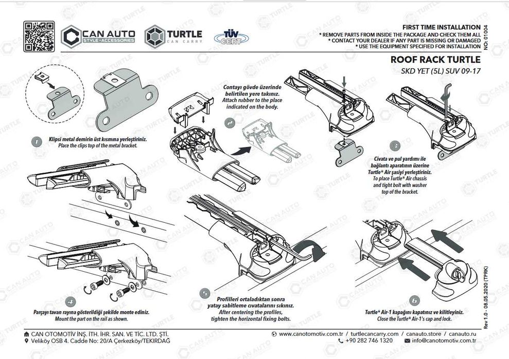 Bagażnik bazowy Skoda Yeti (09-17) Turtle belki aluminiowe