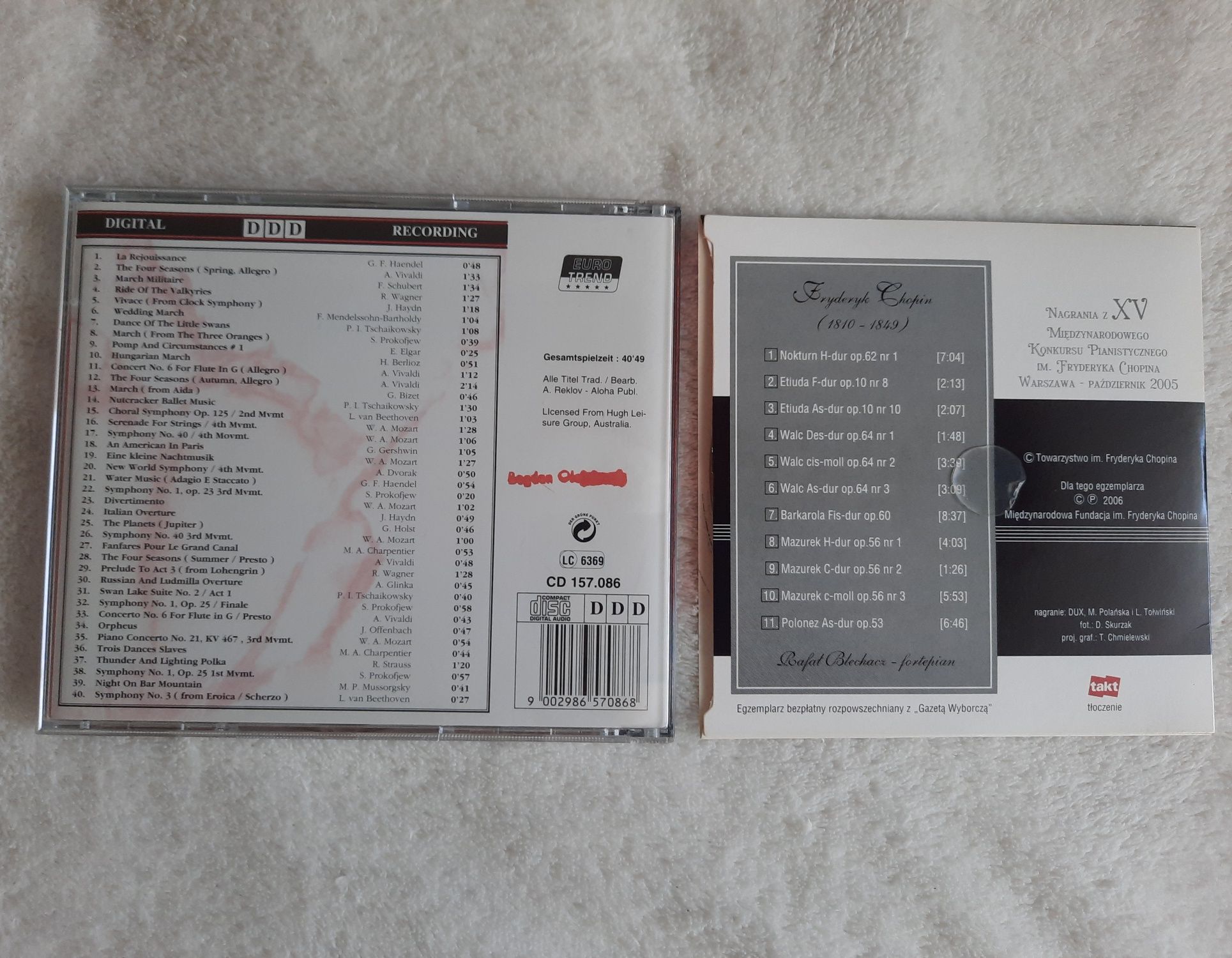 Płyty CD muzyka klasyczna hooked on classics Chopin Vivaldi Wagner