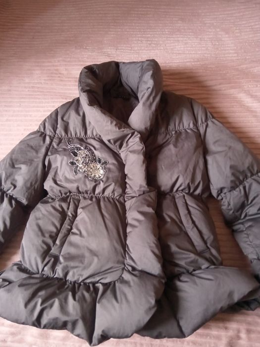 Пуховик Sisley,куртка зимняя,пуфер,зефирка
