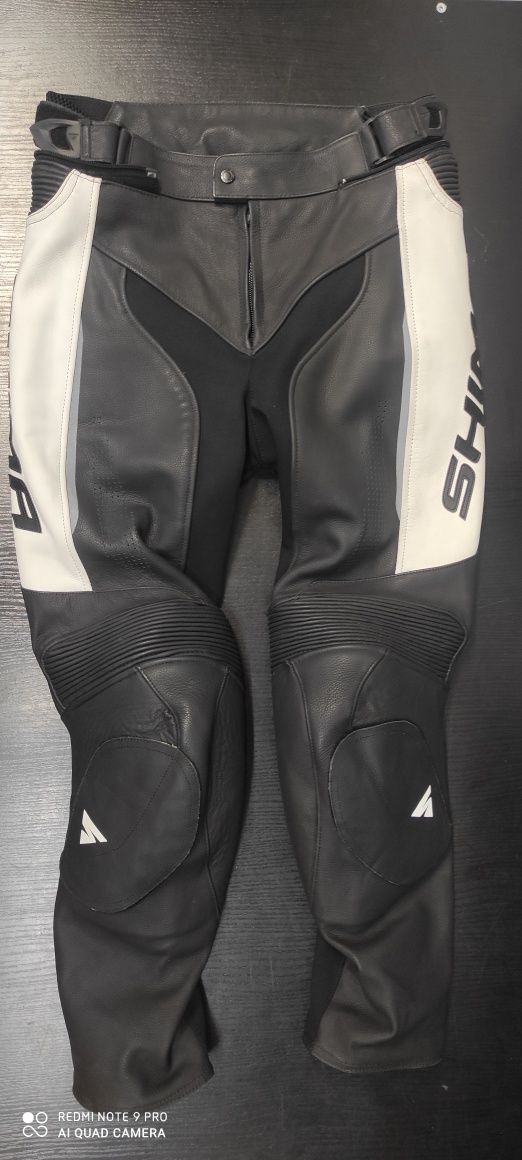 Spodnie motocyklowe skórzane Shima Miura damskie czarno-białe 38