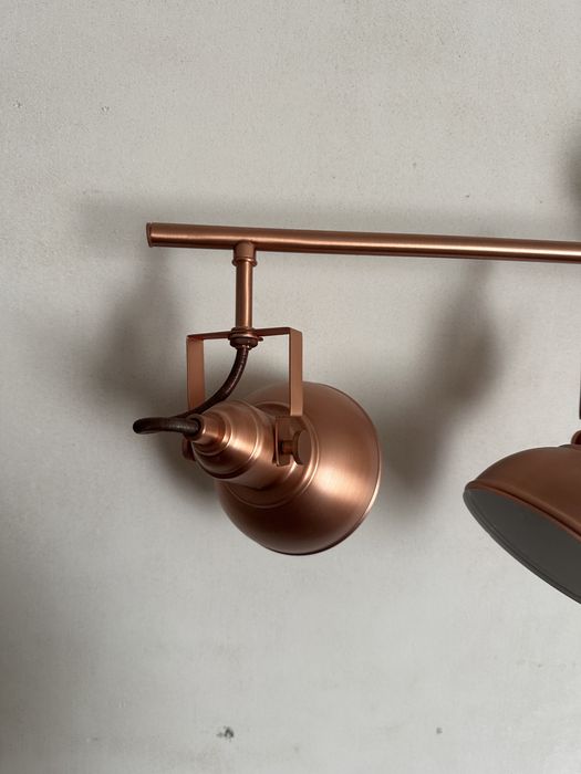 Lampa sufitowa loft / industrial miedziana 4-punktowa