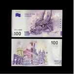 Kolekcjonerski Banknot Pamiątkowy 100 Euro Souvenir Rok Smoka UNC UV