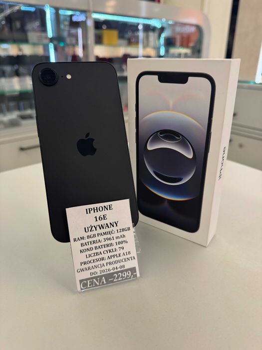 iPhone 16E 128GB Bat 100% Topcase Vivo *Raty 0%