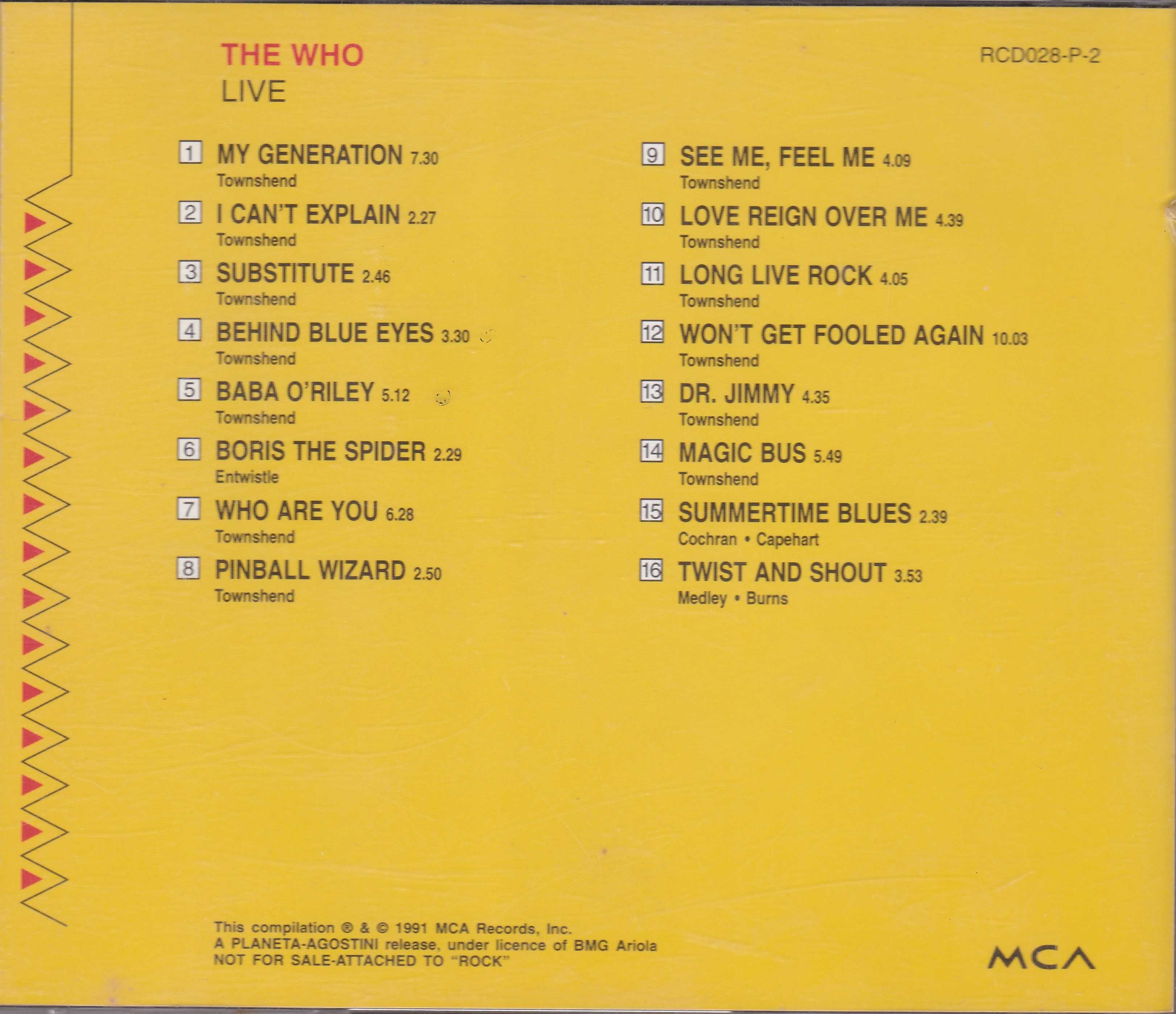 The Who – The  Collection - The Who Live