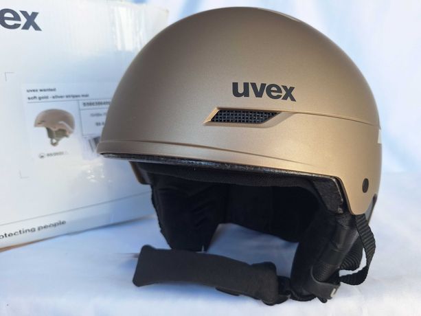 Kask narciarski Uvex Wanted Soft Gold Silver Stripes Mat L 58-61cm