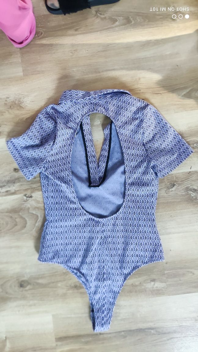 Zara body 40 L nowe fioletowe fiolet bluzka elegancka  gorset