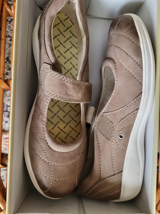 Новые анатомические, ортопедические туфли -макасины кожаные .