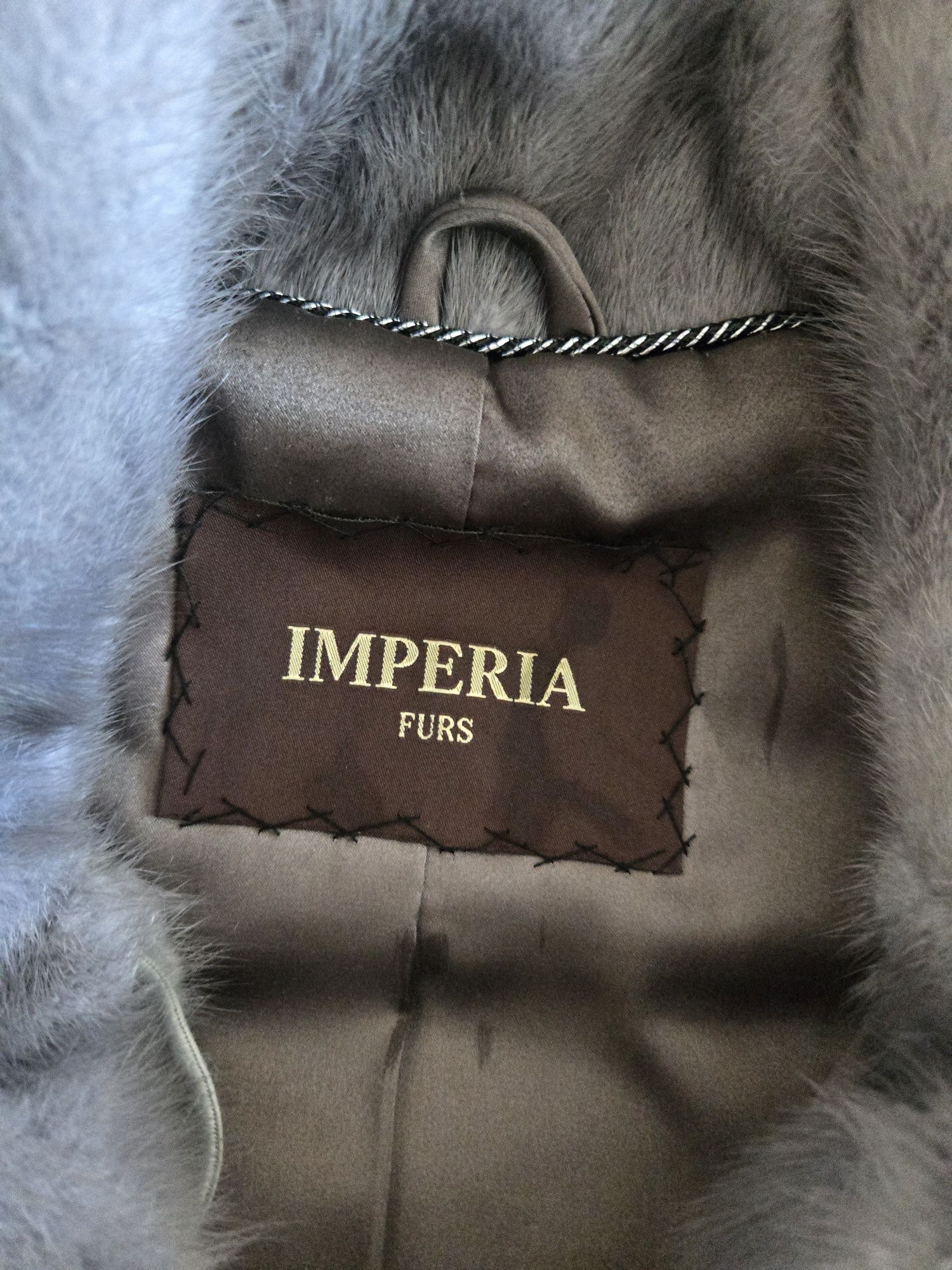 Шуба норковая серая