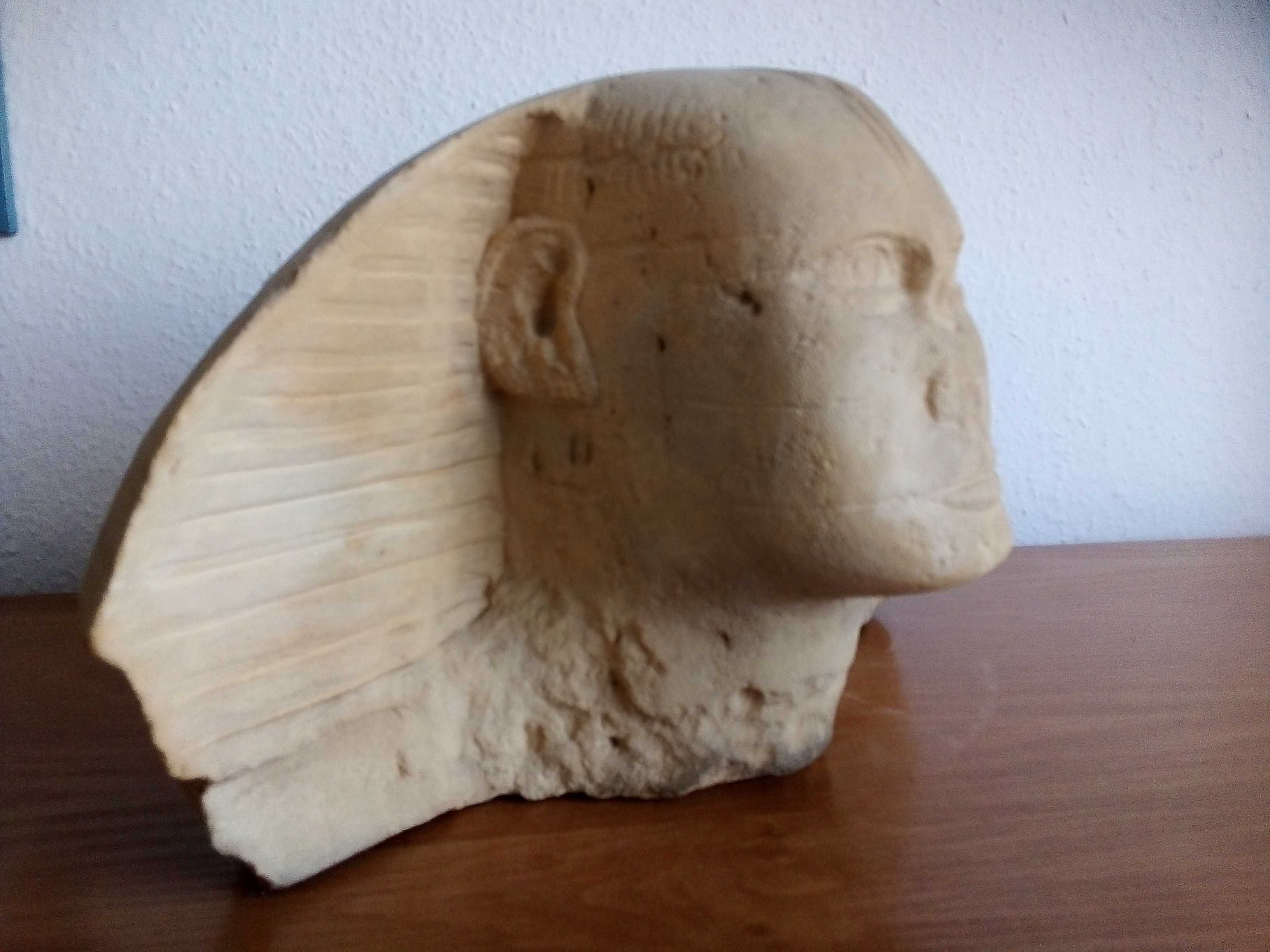 Rzeźba z piaskowca, głowa Sfinksa, ręcznie rzeźbiona!!! Gratka!