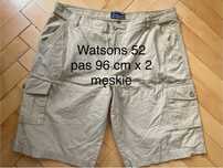 Watsons rozm 52 XL  męskie krótkie spodenki spodnie cargo beżowe