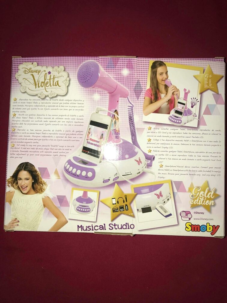 Musical studio Violetta Smoby karaoke mikrofon do USB smarfonu tabletu