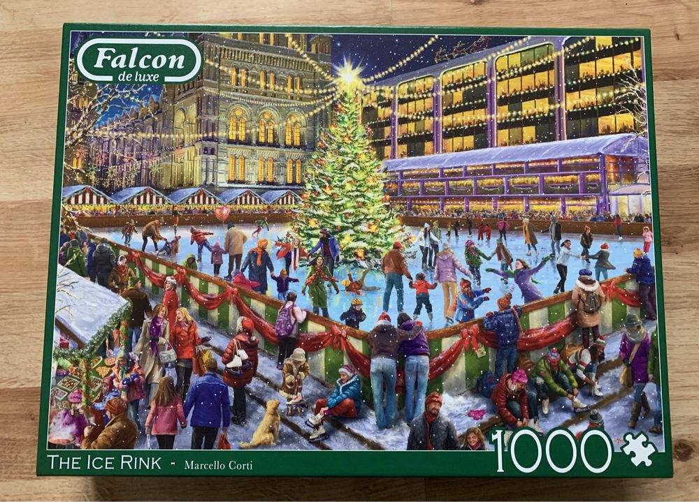 Puzzle 1000 zimowe Ice Rink lodowisko firmy Falcon
