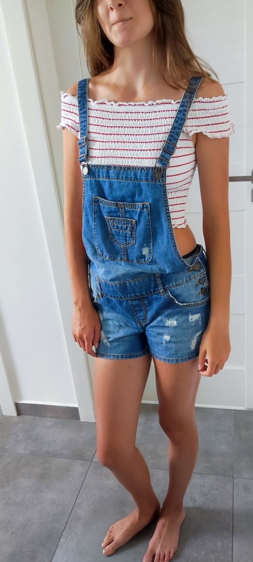 Zestaw na lato dla dziewczynki rozmiar M Bershka lindex fiszbon