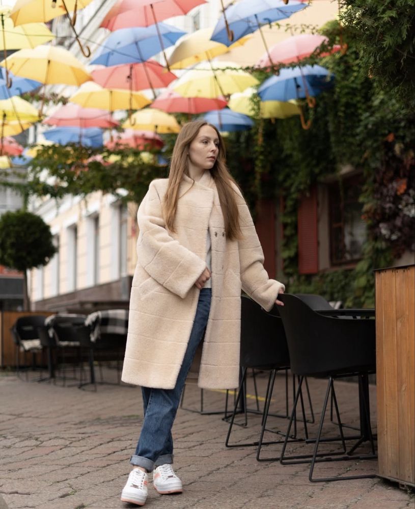 Пальто зимове з альпаки Stella Polare шубка