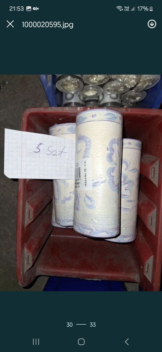 Tapeta dekoracyjna, pasek, 54szt.