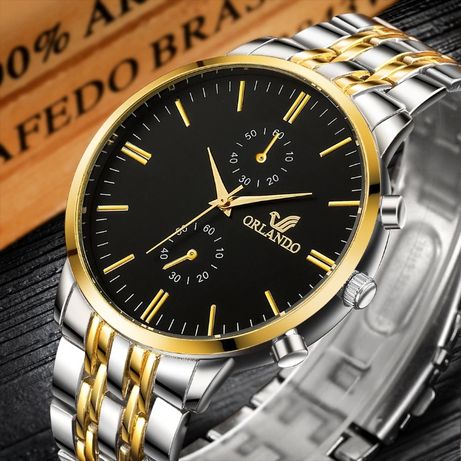 Relógios ORLANDO (Preto ou Branco) Homem - Relógio Luxury Quartzo