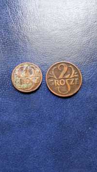 Stare monety 1 gr 2 gr 1927 zestaw 2RP