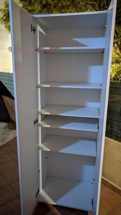 Armário prateleiras madeira branco