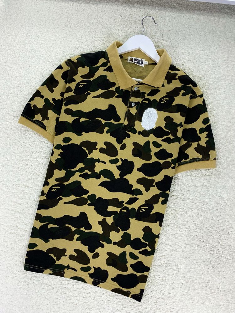 Мужское поло Bape camo big logo чоловіче поло