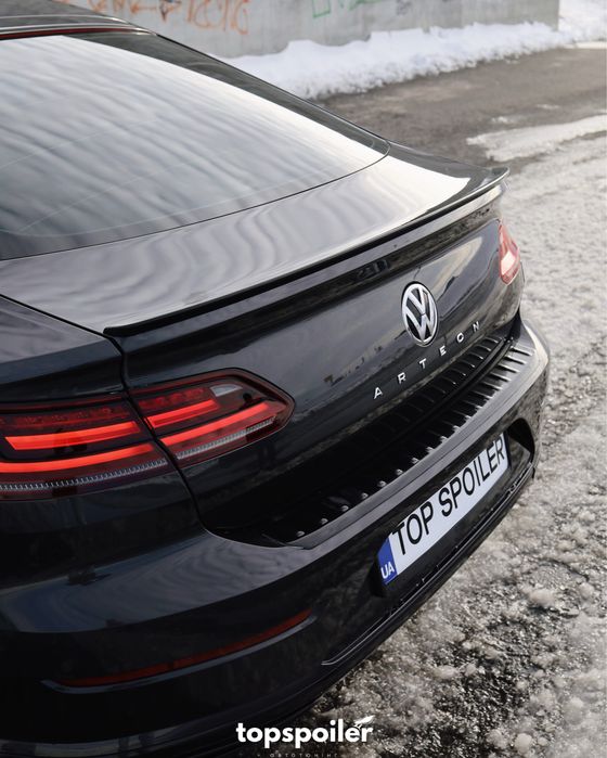 Спойлер багажника накладка лип сабля Volkswagen Arteon 2017+ (чорний)