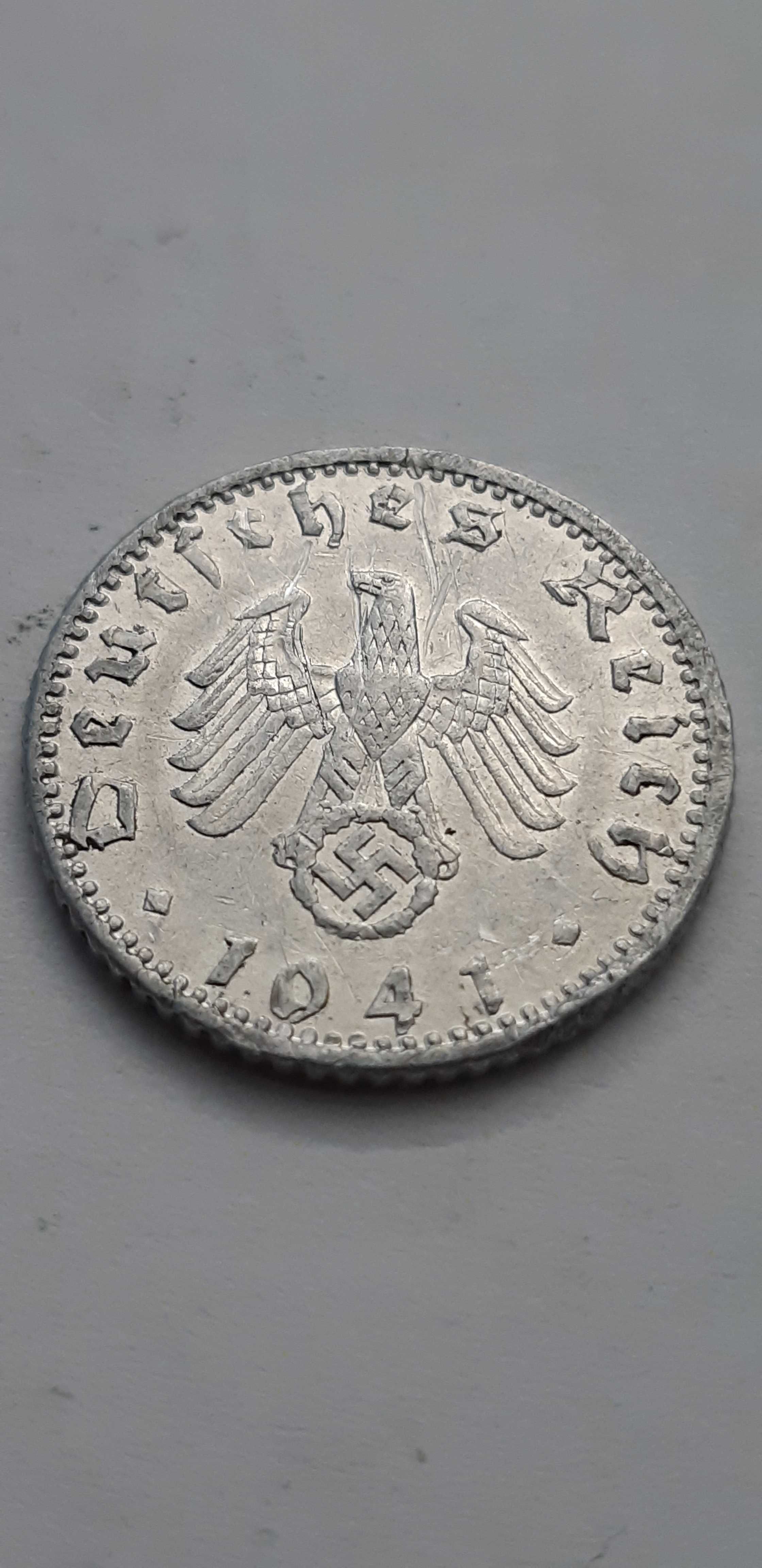 Niemcy III Rzesza 50 fenigów, pfennig 1941 rok mennica A