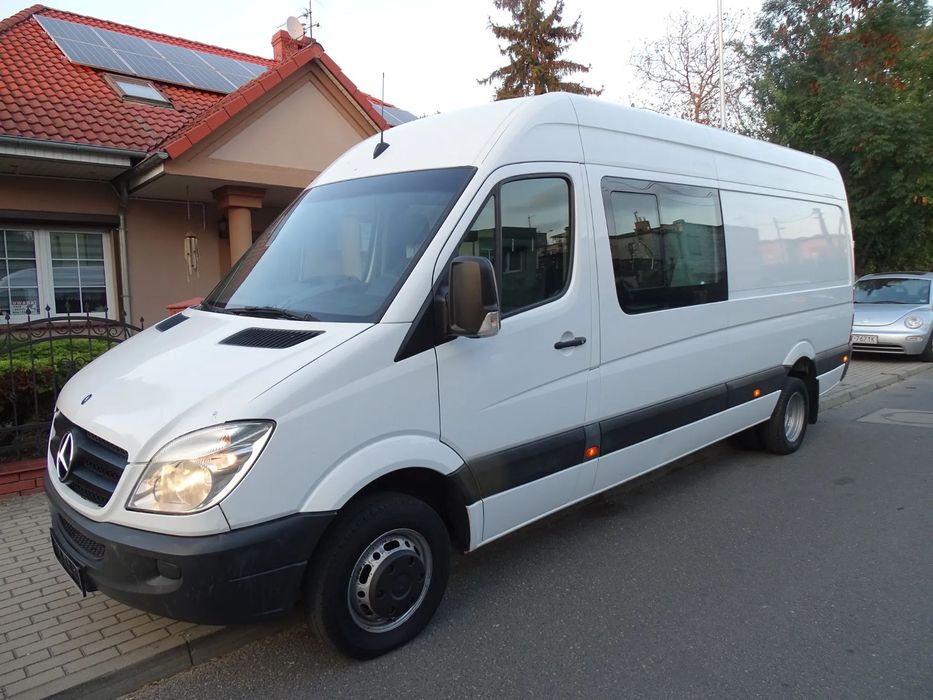 Mercedes-Benz SPRINTER ,515 cdi -150 PS -MAXI -JUMBO , BRYGADÓWKA NA 7 -OSÓB ,BLIZNIAKI , DOKA -  zarejestrowany jest na mnie w PL , opony bardzo ładne. SUPER STAN !