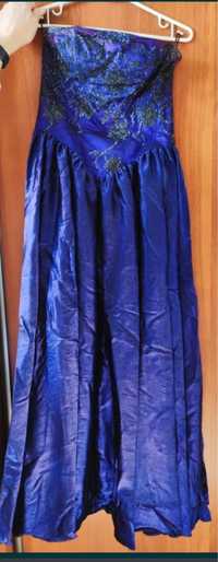 Синя коктейльна сукня