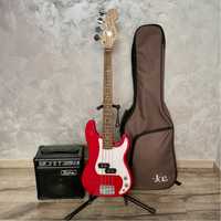 Fender Squier Mini Precision Bass + pokrowiec + wzmacniacz Kustom KXB1