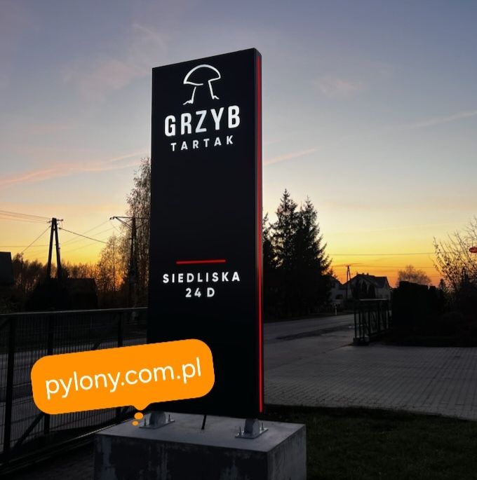 Pylon reklamowy LED baner Producent