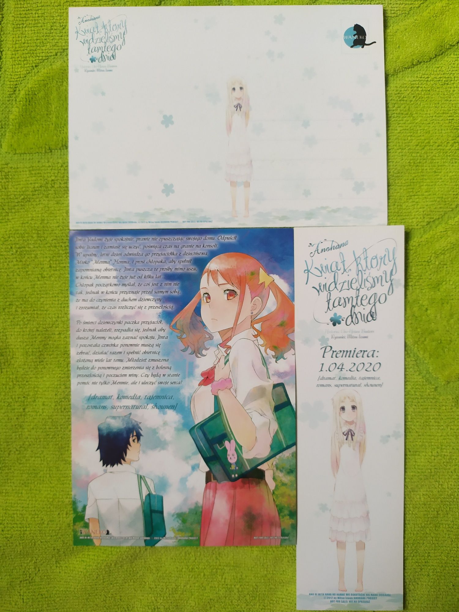 Anohana Kwiat który widzieliśmy tamtego dnia pocztówka zakładka ulotka